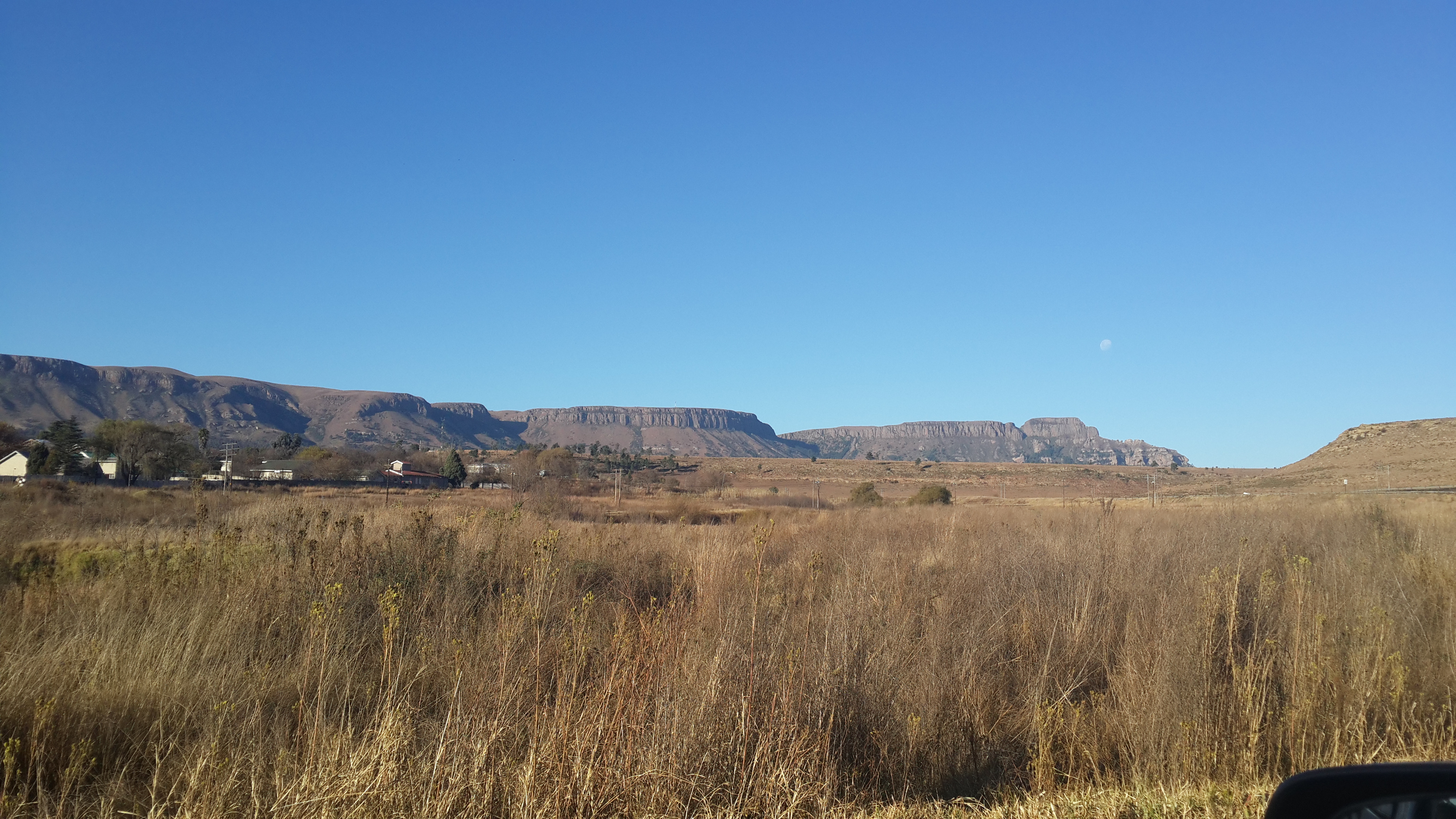 The moon rising as I left to go back to Durbs