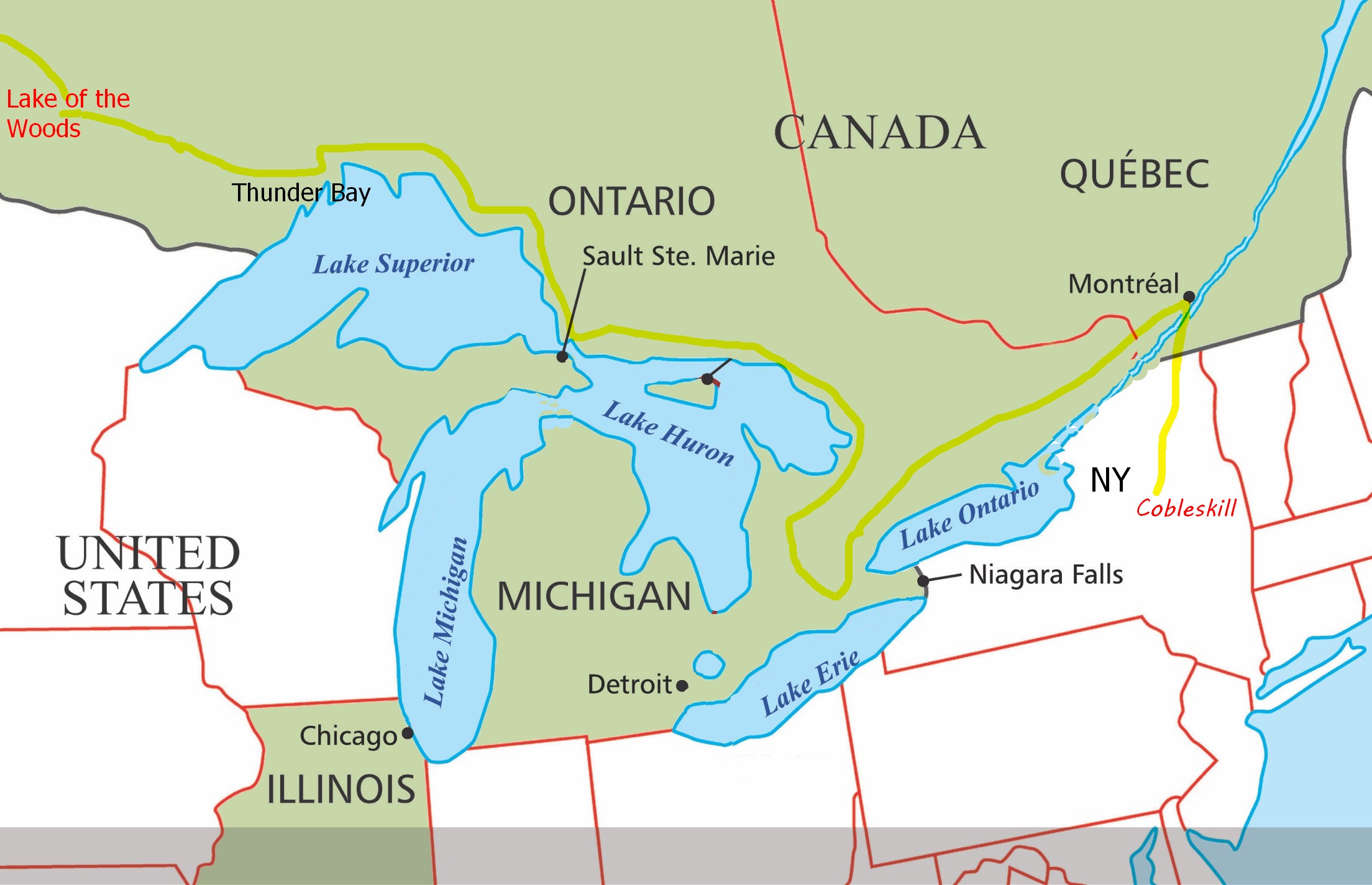 north america map